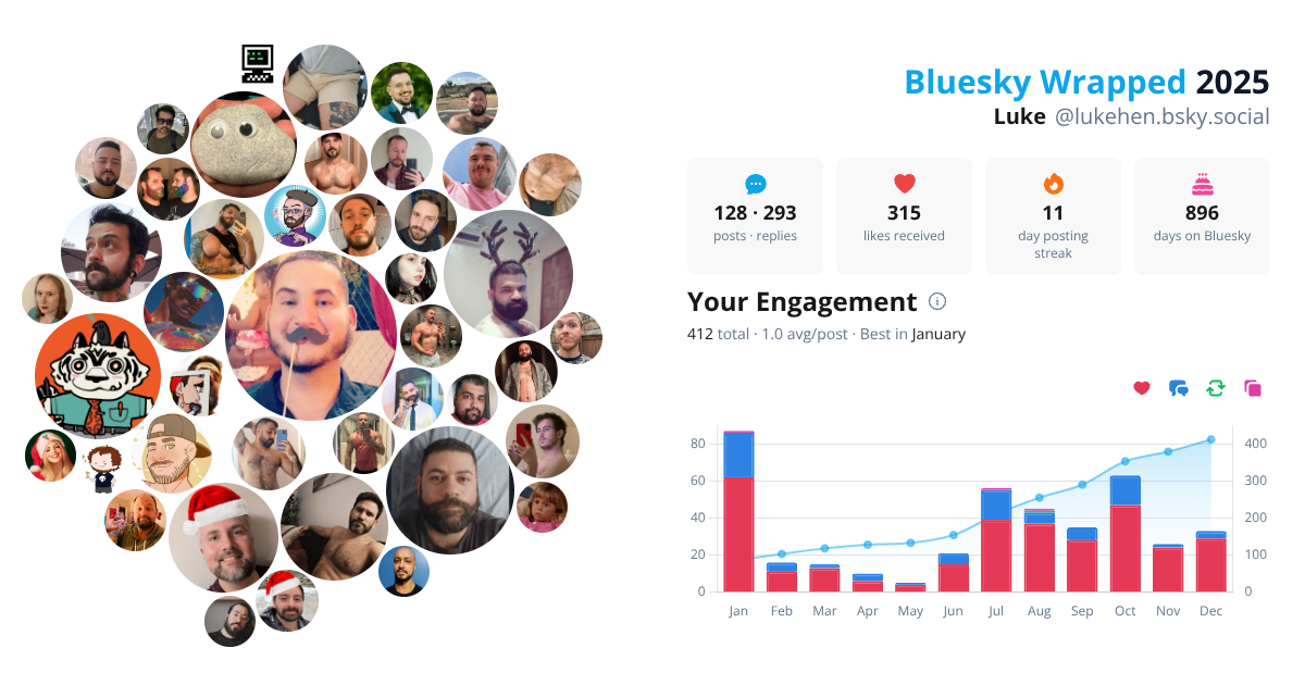 Your Bluesky Wrapped 2025 preview
