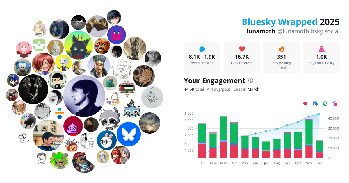 Your Bluesky Wrapped 2025 preview