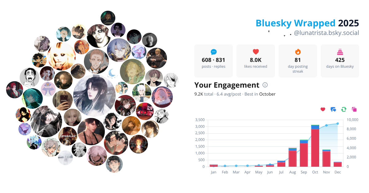 Your Bluesky Wrapped 2025 preview