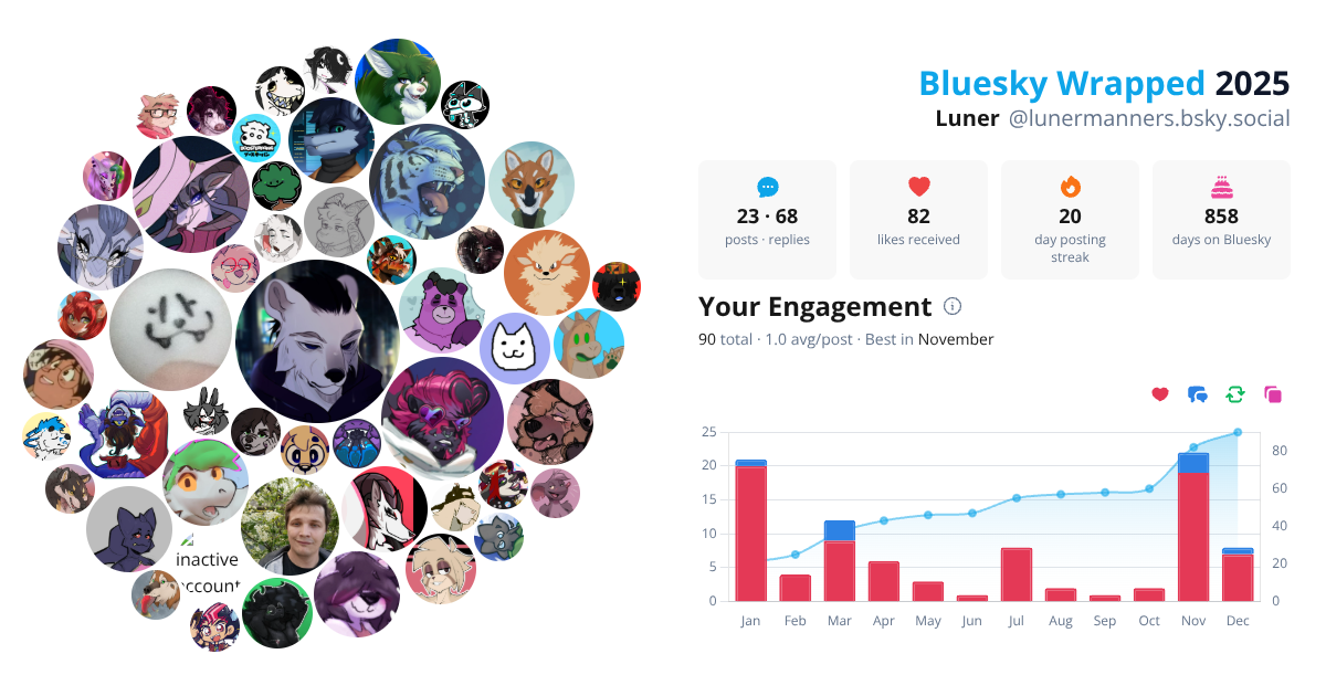 Your Bluesky Wrapped 2025 preview
