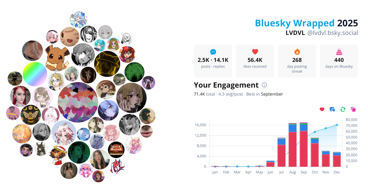 Your Bluesky Wrapped 2025 preview