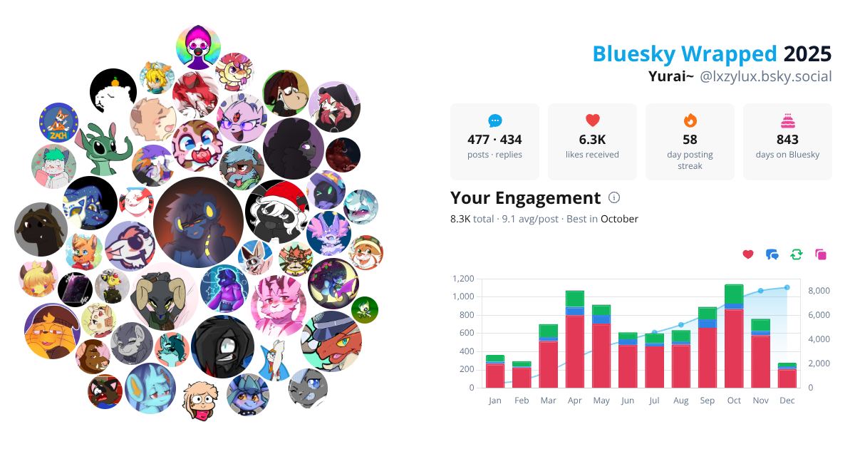 Your Bluesky Wrapped 2025 preview