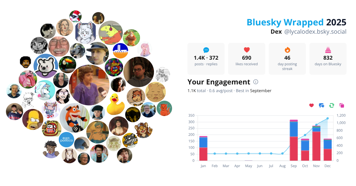 Your Bluesky Wrapped 2025 preview