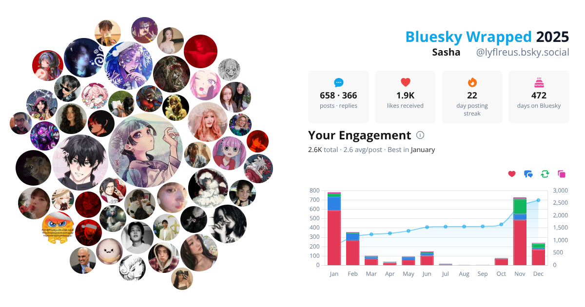 Your Bluesky Wrapped 2025 preview