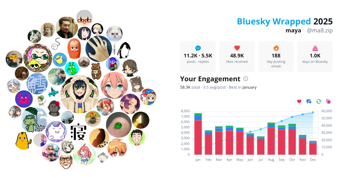 Your Bluesky Wrapped 2025 preview