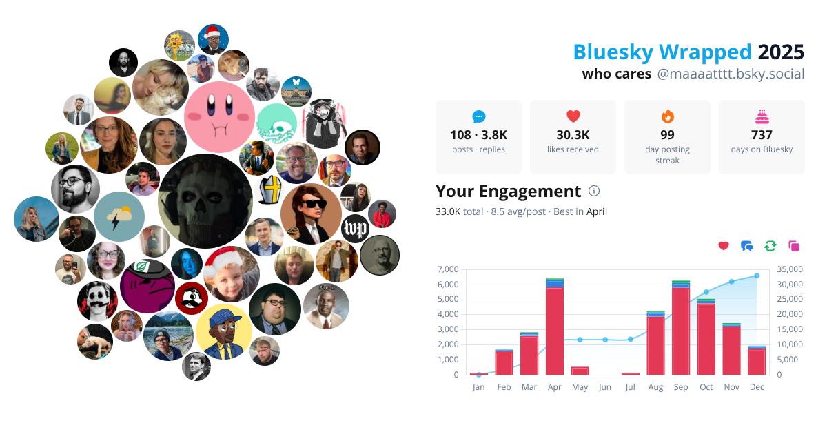 Your Bluesky Wrapped 2025 preview