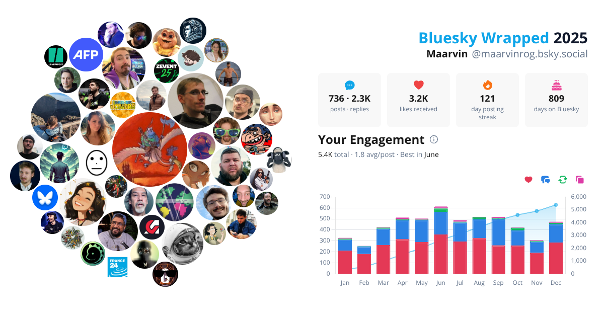Your Bluesky Wrapped 2025 preview