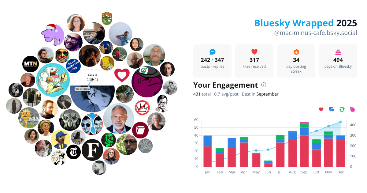 Your Bluesky Wrapped 2025 preview