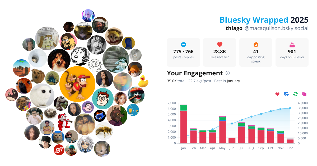 Your Bluesky Wrapped 2025 preview