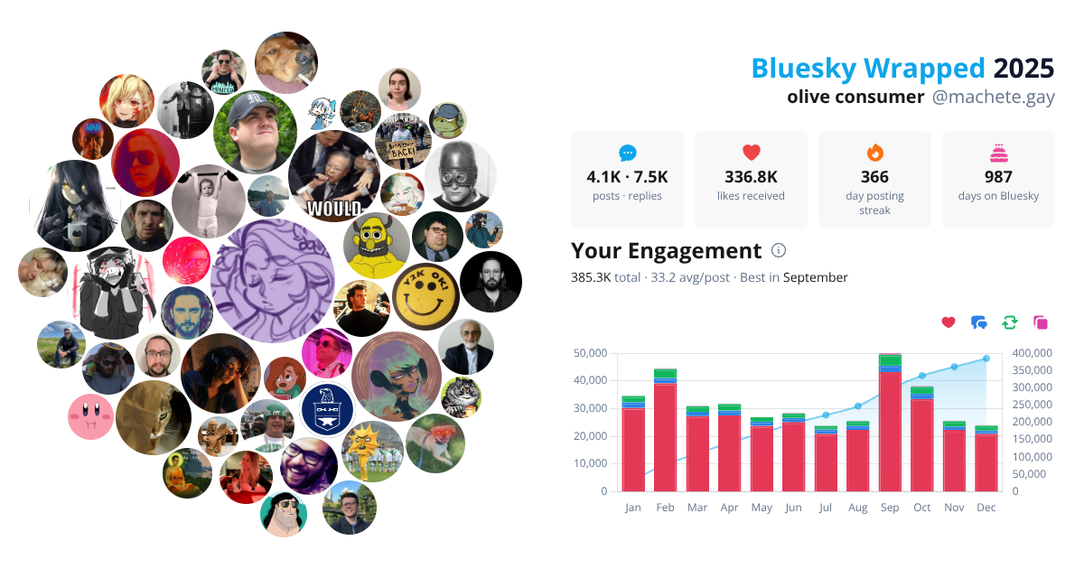 Your Bluesky Wrapped 2025 preview