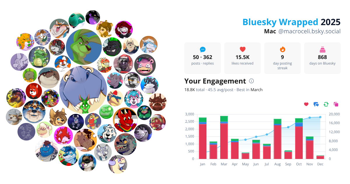 Your Bluesky Wrapped 2025 preview