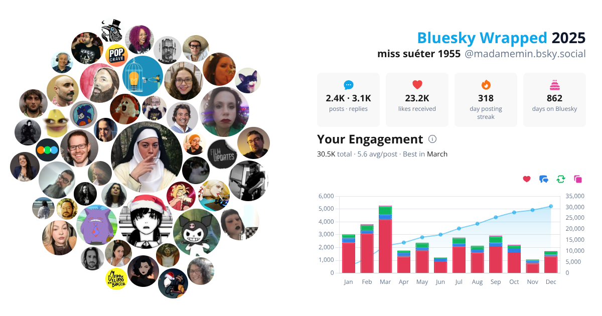 Your Bluesky Wrapped 2025 preview