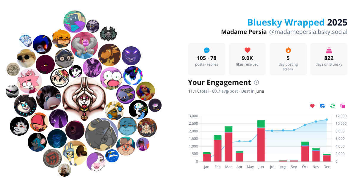 Your Bluesky Wrapped 2025 preview