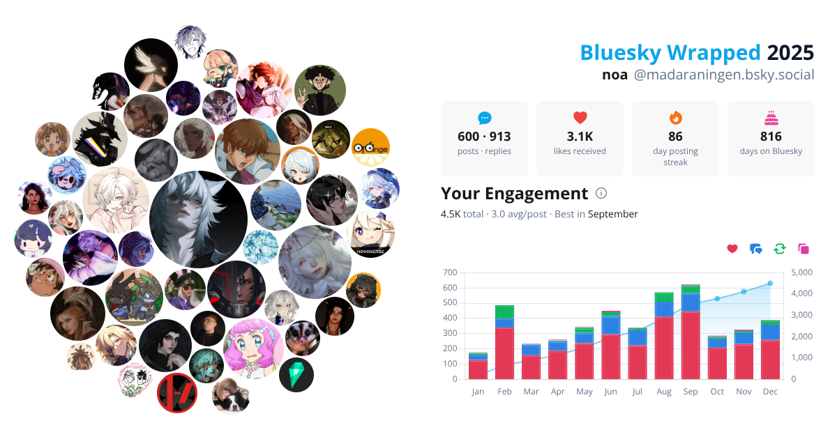 Your Bluesky Wrapped 2025 preview