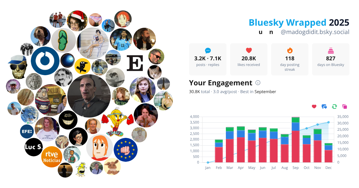 Your Bluesky Wrapped 2025 preview