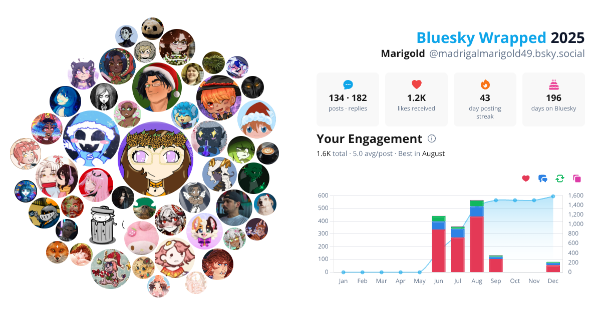Your Bluesky Wrapped 2025 preview