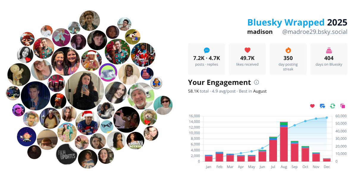 Your Bluesky Wrapped 2025 preview