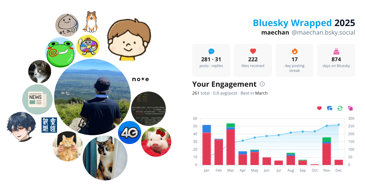 Your Bluesky Wrapped 2025 preview