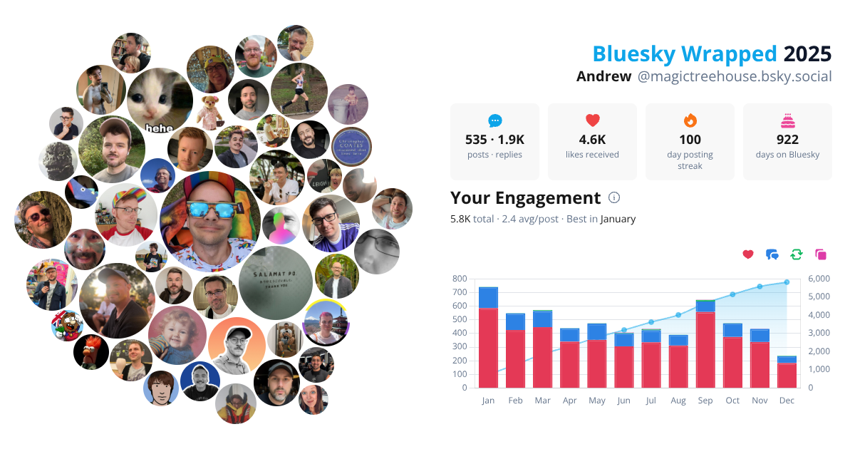 Your Bluesky Wrapped 2025 preview