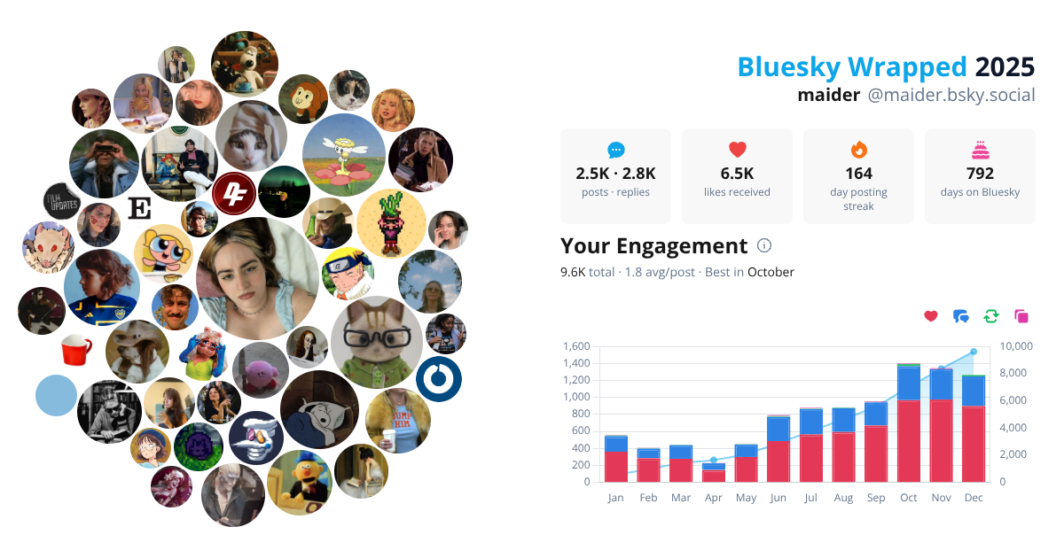 Your Bluesky Wrapped 2025 preview