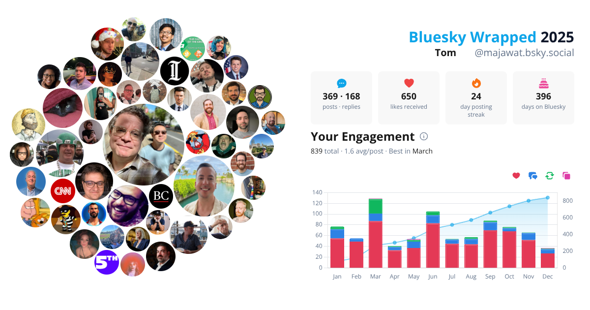 Your Bluesky Wrapped 2025 preview
