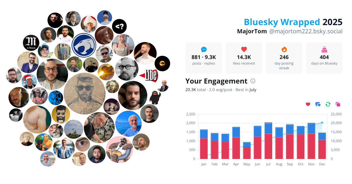 Your Bluesky Wrapped 2025 preview