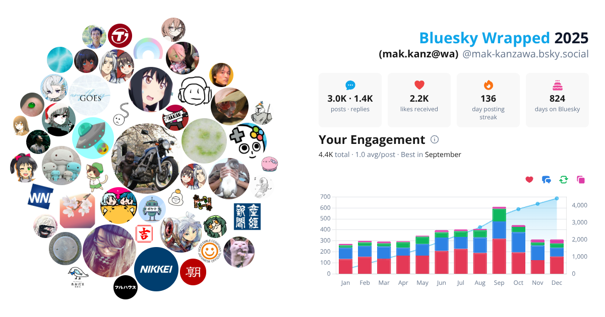 Your Bluesky Wrapped 2025 preview
