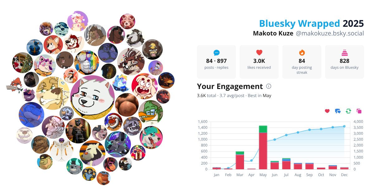Your Bluesky Wrapped 2025 preview
