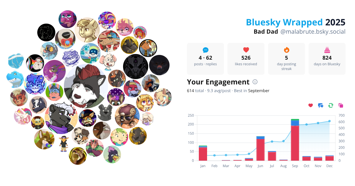 Your Bluesky Wrapped 2025 preview