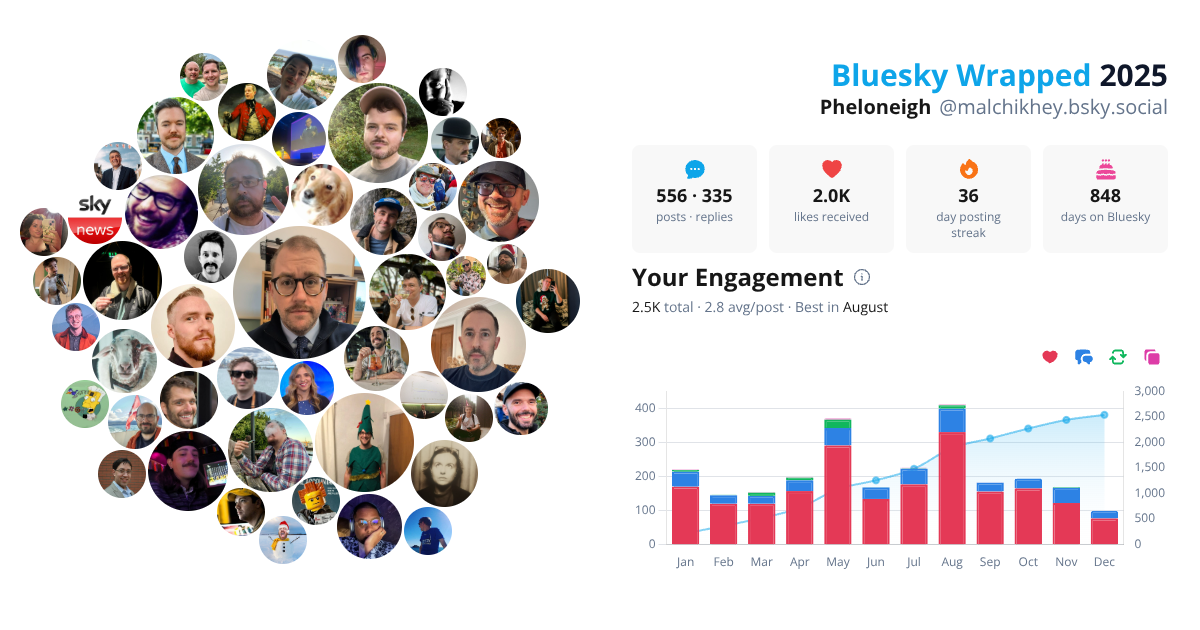 Your Bluesky Wrapped 2025 preview