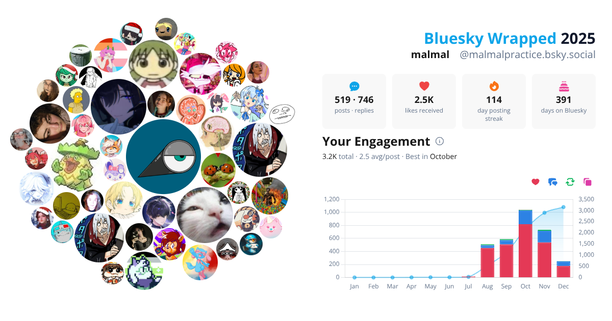 Your Bluesky Wrapped 2025 preview