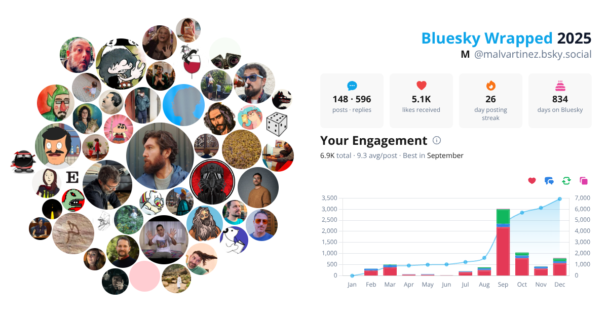 Your Bluesky Wrapped 2025 preview