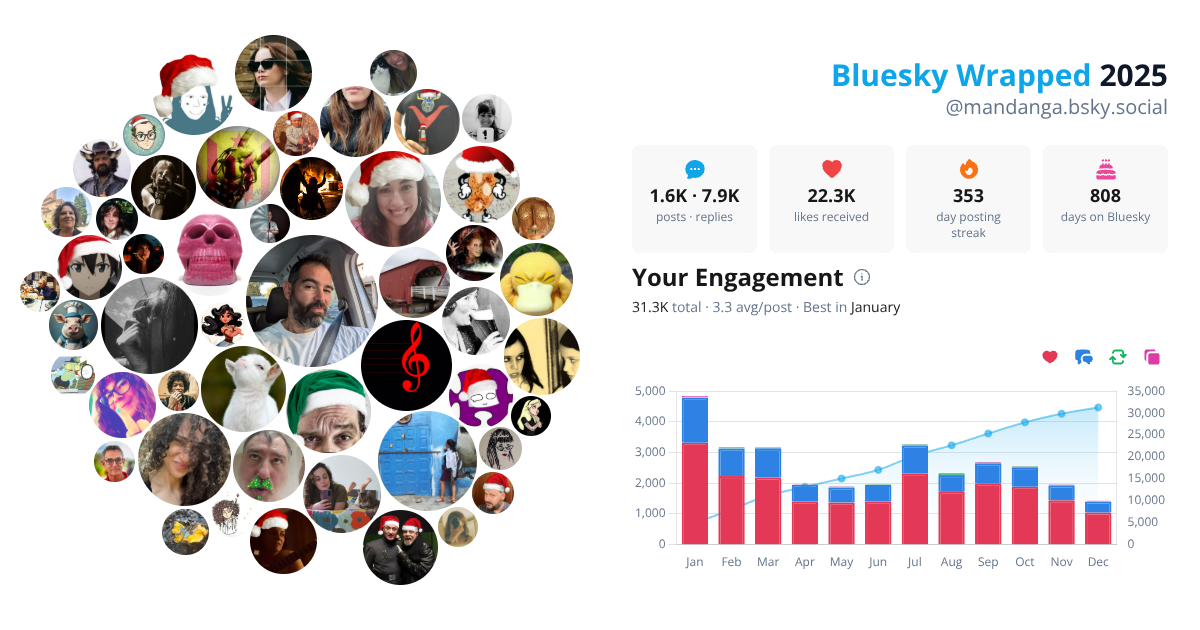 Your Bluesky Wrapped 2025 preview