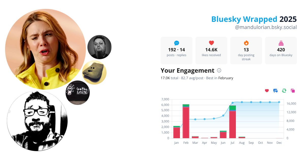 Your Bluesky Wrapped 2025 preview