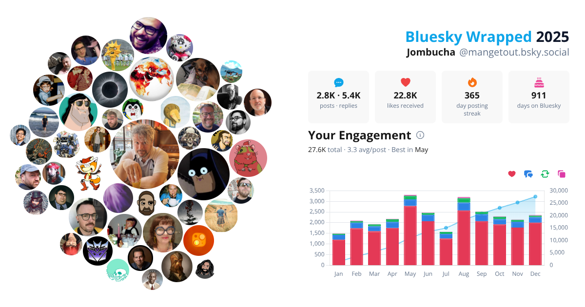 Your Bluesky Wrapped 2025 preview
