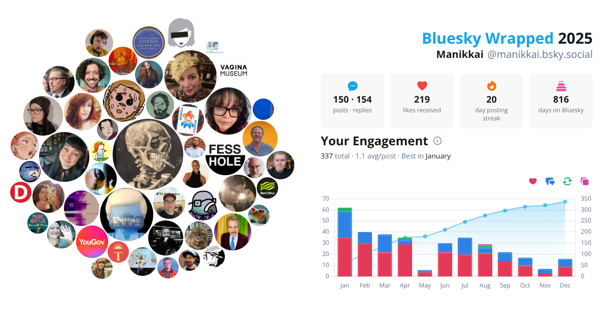 Your Bluesky Wrapped 2025 preview