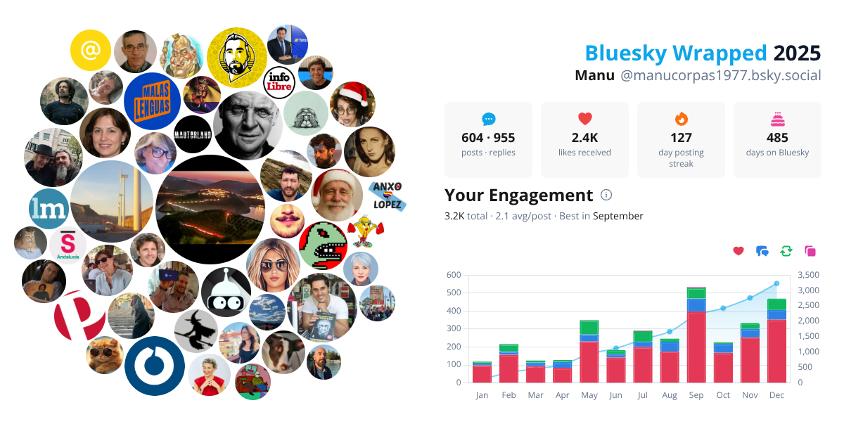 Your Bluesky Wrapped 2025 preview