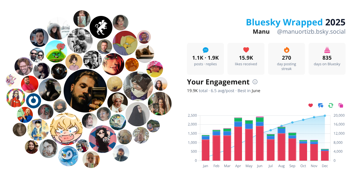 Your Bluesky Wrapped 2025 preview