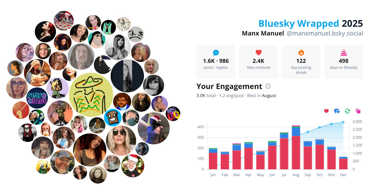Your Bluesky Wrapped 2025 preview