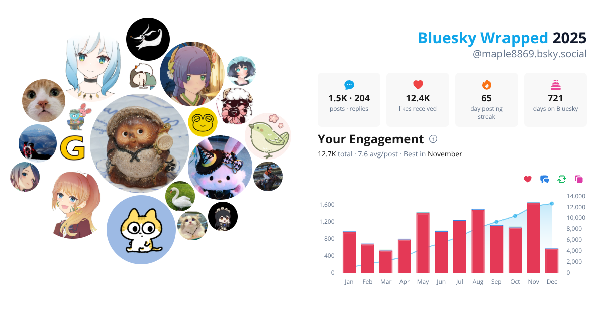 Your Bluesky Wrapped 2025 preview