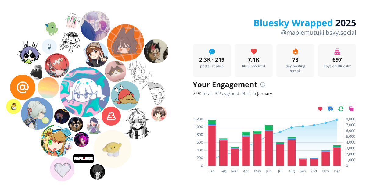 Your Bluesky Wrapped 2025 preview