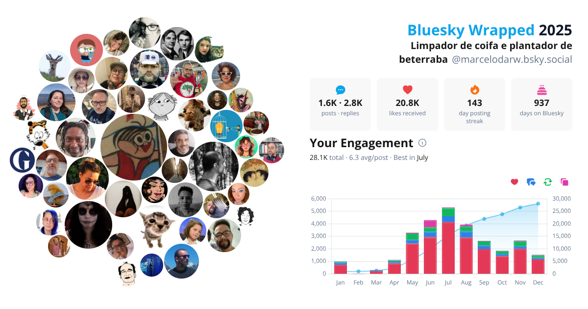 Your Bluesky Wrapped 2025 preview