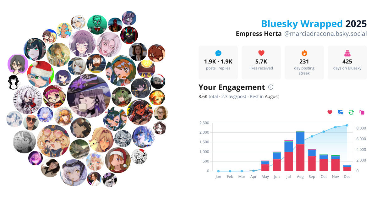 Your Bluesky Wrapped 2025 preview