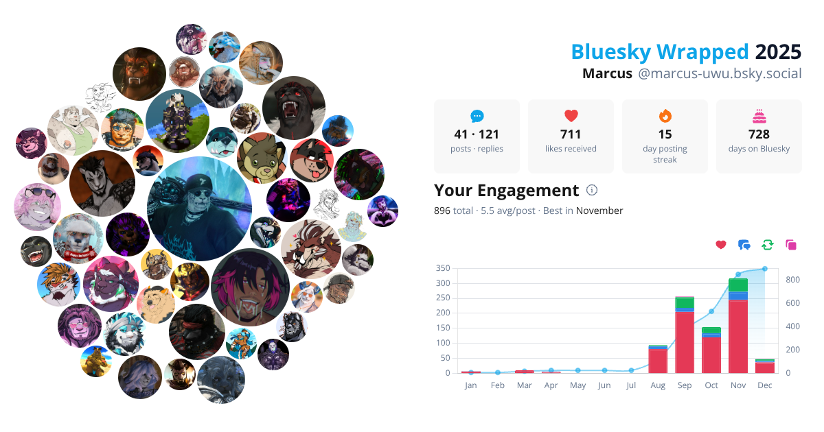 Your Bluesky Wrapped 2025 preview