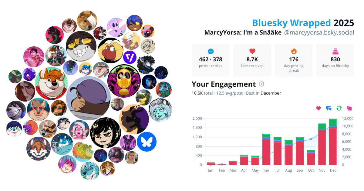 Your Bluesky Wrapped 2025 preview