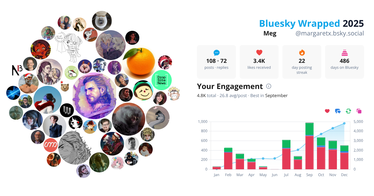 Your Bluesky Wrapped 2025 preview