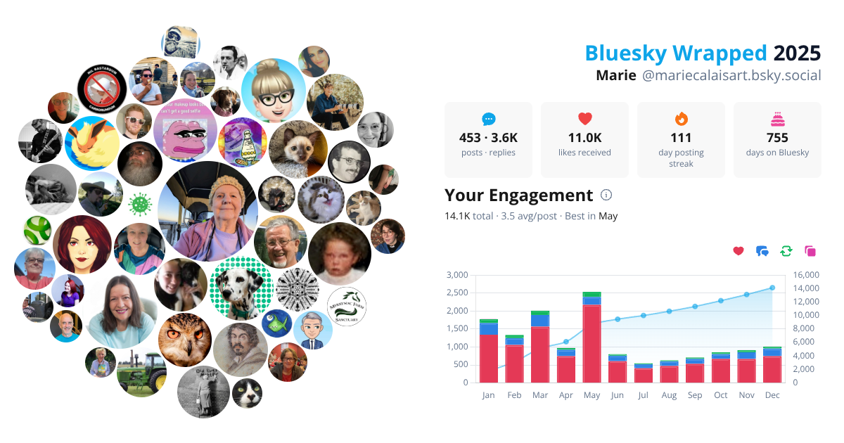 Your Bluesky Wrapped 2025 preview