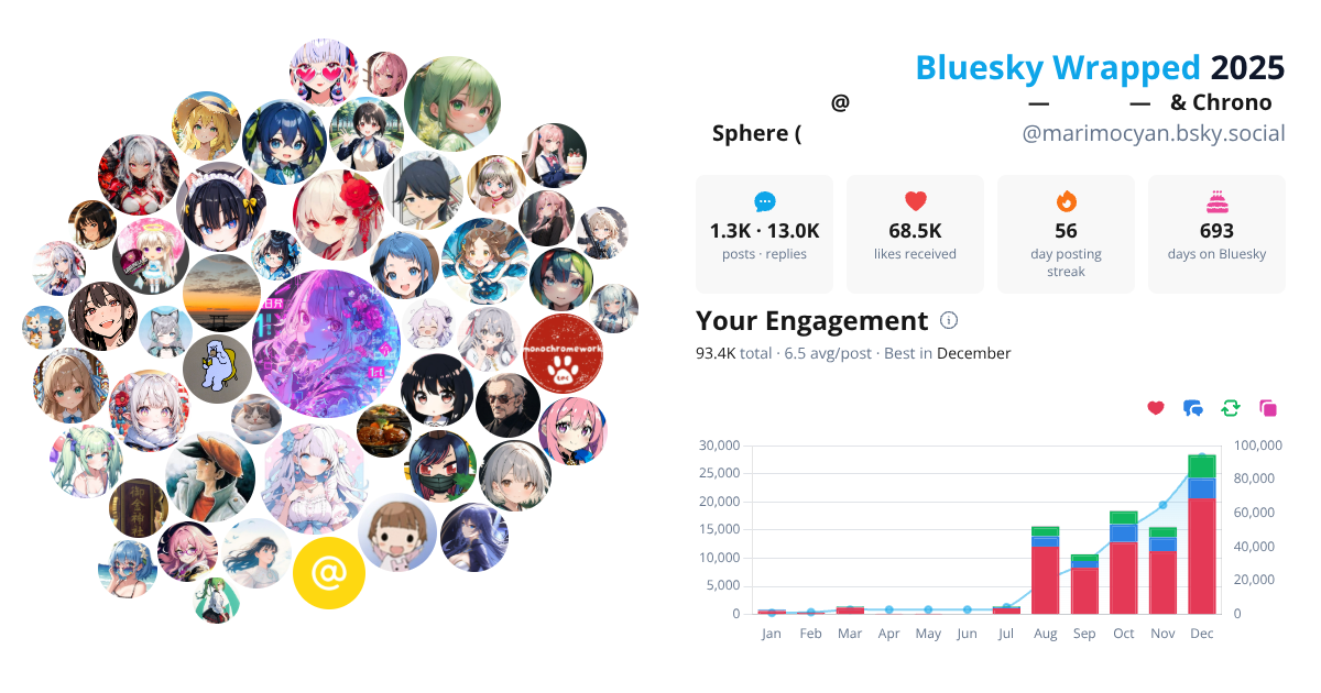 Your Bluesky Wrapped 2025 preview