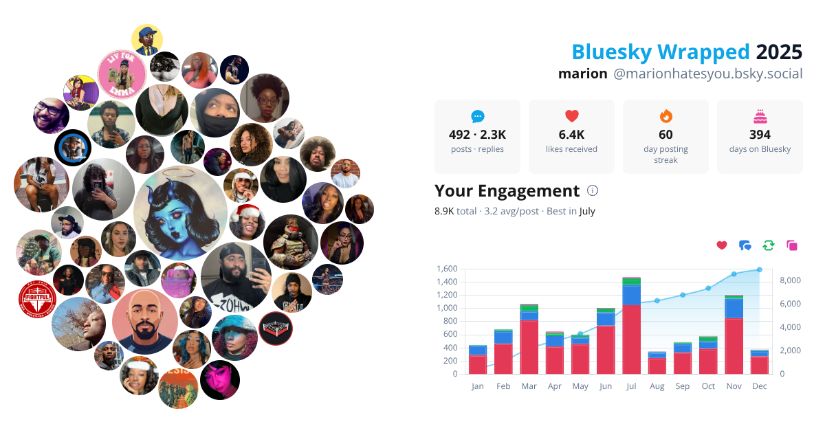 Your Bluesky Wrapped 2025 preview