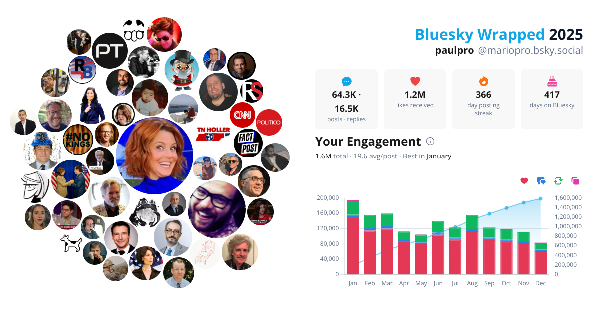 Your Bluesky Wrapped 2025 preview